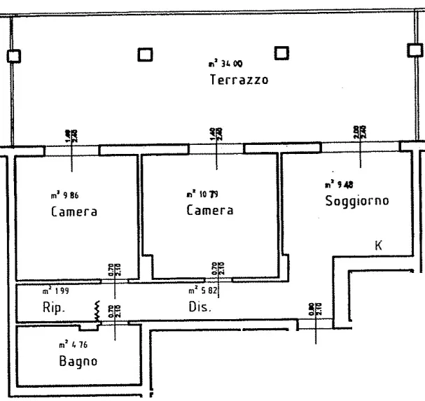 Attico vista mare con grande terrazza in Corso Venezia - SOGGIORNO ADRIATICO - Foto 18